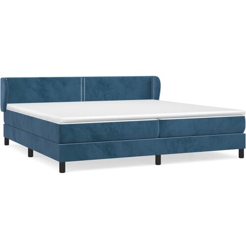 Maison Chic Box spring postelja - Vzmetna postelja z vzmetnico temno modra 200x200 cm žamet SL22520, (21892648) Cene