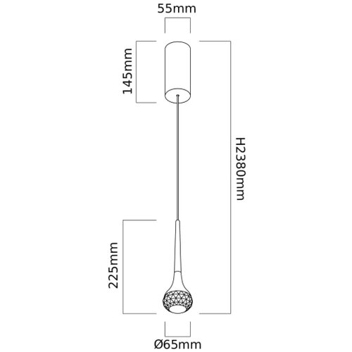 Open design OR84795 - led luster na sajli crima LED/7W/230V crna Slike