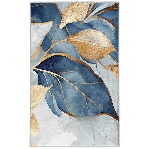 Mila Home Modra/zlata pralna preproga 120x180 cm Golden Leaves –