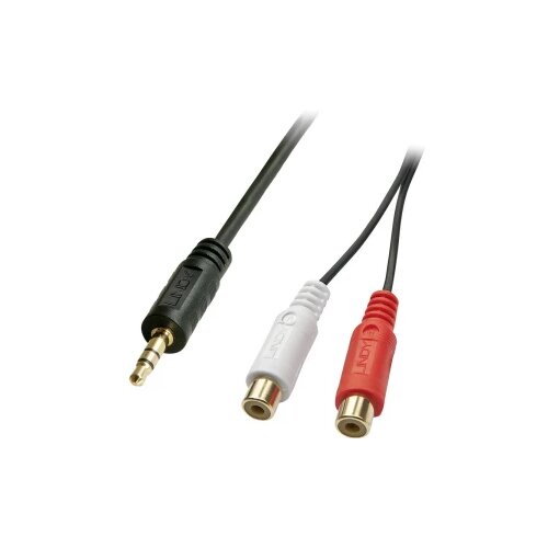 Lindy 35678 utičnica / Cinch audio adapter [1x 3,5 mm banana utikač - 2x ženski cinch konektor] crna Cijene
