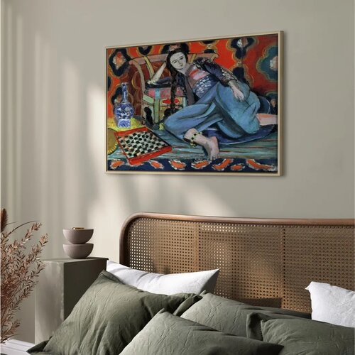  Slika - Henri Matisse &amp;ndash; Odalisque with Turkish Chair 90x60 U prirodnom drvenom okviru Slike