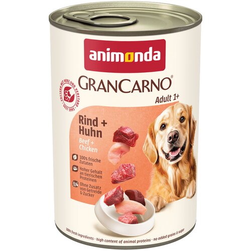  Ekonomično pakiranje animonda GranCarno Original 12 x 400 g - Govedina i piletina Cene