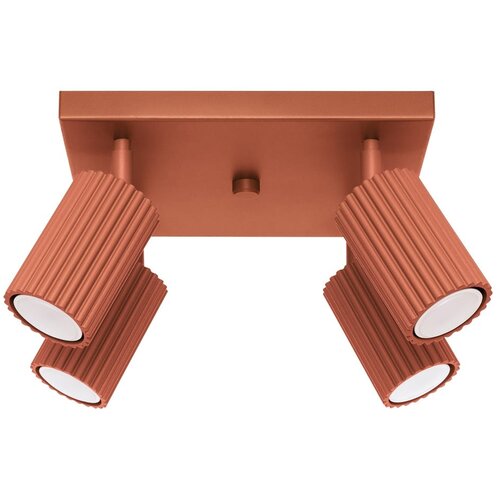 Nice Lamps Opečnato oranžna stropna svetilka 25x25 cm Gleam – Cene