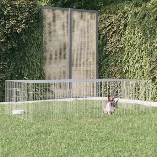 vidaXL Kavez za zečeve s 2 panela 220x110x55 cm od pocinčanog željeza Cijene