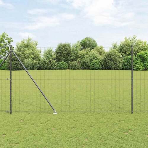 vidaXL euro ograja s 7 špicnimi nosilci 1,5x10 m cinkana jeklena siva Cene