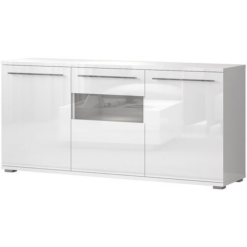 Jela KOMODA RADDA PIANO K180-3KS Z OSVETLITVIJO - BELA Cene