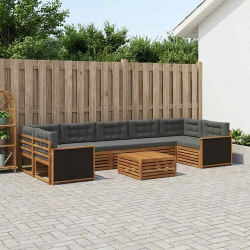  Set vanjskih sofa 8 pcs Prirodna i antracit Slike