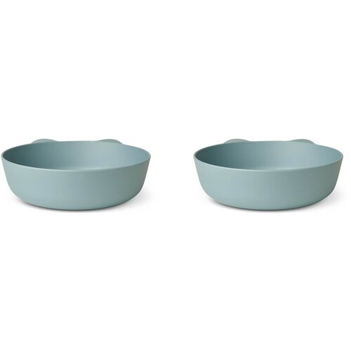 Liewood set 2 skledic iz bio plastike solina rabbit sea blue Cene