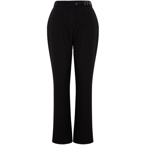 Trendyol Curve Black High Waist Weave Finike Plus Size Pants Cijene