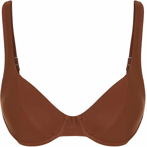 Trendyol Brown Balconette Bikini Top