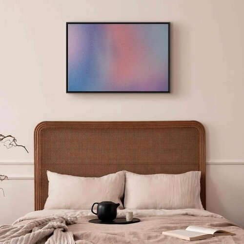  Slika - Rainbow Gradient - Delicate Multicolored Gradient Resembling Mist 90x60 U crnom drvenom okviru Slike