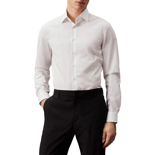 Calvin Klein Jeans Srajce z dolgimi rokavi K10K109509 Bela Cene