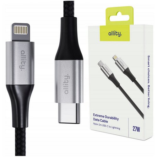 ALLITY kabel AUC-01 USB-C - Lightning 2,0 m 27W CRNI Cijene