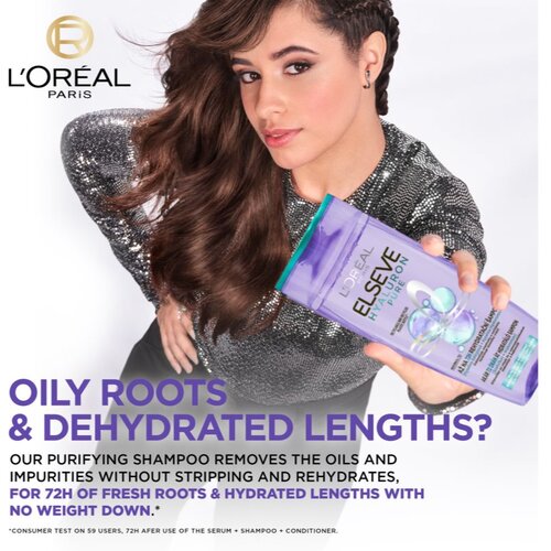 L&amp;acute;Or&amp;eacute;al Paris Elseve Hyaluron Pure hidratantni &amp;scaron;ampon za masno vlasi&amp;scaron;te i suhe vrhove 250 ml Slike