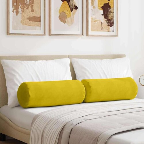 vidaXL valjkasti jastučići 2 pcs žuta &Oslash; 25 x 70 cm kordura tekstil Cijene