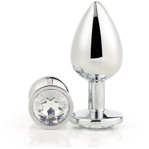 SuperLove Anal Jewel Silver-Clear Medium Slike