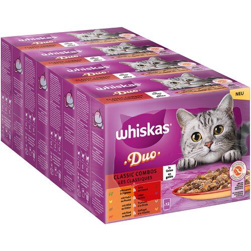 Whiskas Jumbo pakiranje DUO vrećice 96 x 85 g - Classic Combos u želeu Slike
