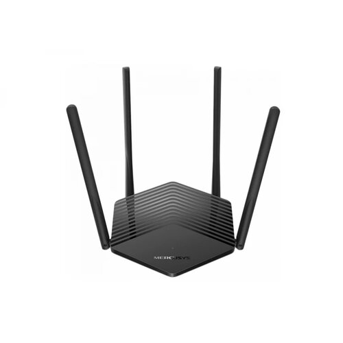 Mercusys MR60X AX1500 Dual-Band Wi-Fi 6 Router, 300 Mbps at 2.4 GHz + 1201 Mbps at 5 GHz, 4× Fixed External Antennas, 2× Gigabit LAN Ports, 1× Gigabit WAN Port, 1024-QAM, OFDMA,APP, Router/Access Point Mode, WPS/Reset Button, MU-MIMO Slike