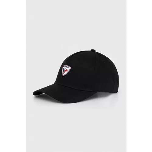 Rossignol Bombažna bejzbolska kapa črna barva, RLMMH23
