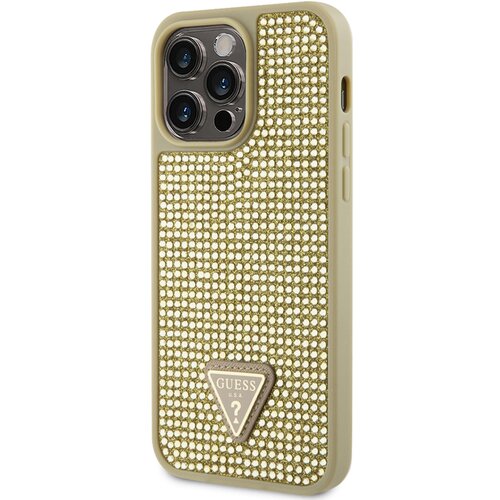 Guess Trdo ohi&amp;scaron;je za Apple iPhone 15 Pro Max Triangle Diamond, Zlata, (21244282) Slike