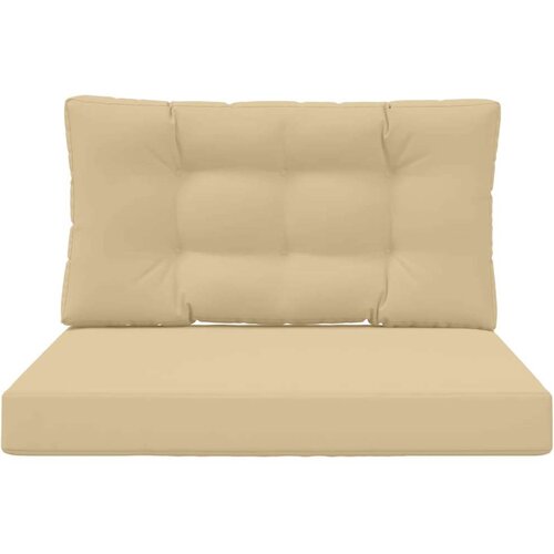  Jastuk za vanjsku sofU 2 pcs Bež Poliester - Bež 80 x 80 cm 1x sjedalo +1x naslon (3D s bartagom) Slike