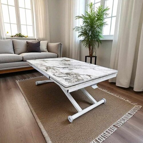 Hanah home Pro&amp;scaron;irivi trpezarijski sto, Beli Slike
