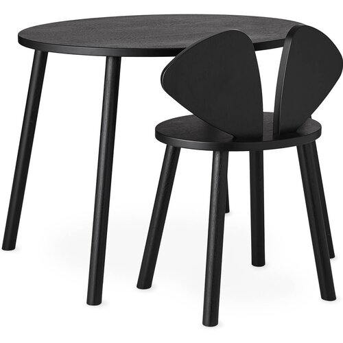 Nofred® lesena otroška mizica in stolček mouse school black (6-10 let) Cene
