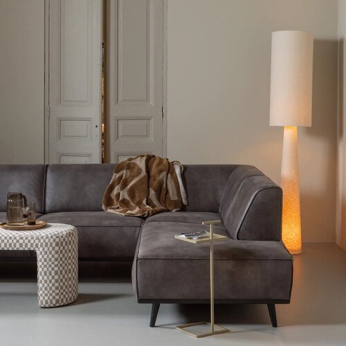 WOOOD Bež stoječa svetilka s tekstilnim senčilom (vi&amp;scaron;ina 187 cm) Loft &amp;ndash; Slike