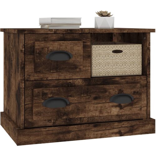 Maison Chic Noćni ormarić boja dimljenog hrasta 60 x 39 x 45 cm Slike