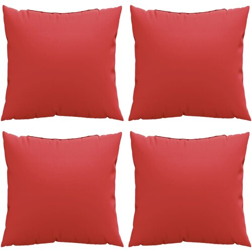  Jastuci za sofu 4 kom crveni 60 x 60 cm od tkanine Slike