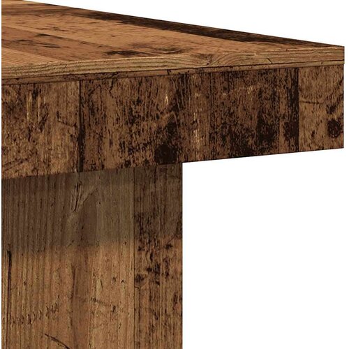 VidaXL Stol za kavu staro drvo 90 x 90 x 28 cm od konstruiranog drva Slike