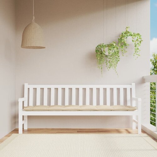 vidaXL Blazina za vrtno klop bež 200x50x7 cm oxford tkanina Cene