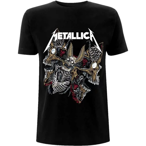 Metallica Majica Skull Moth Unisex Black M