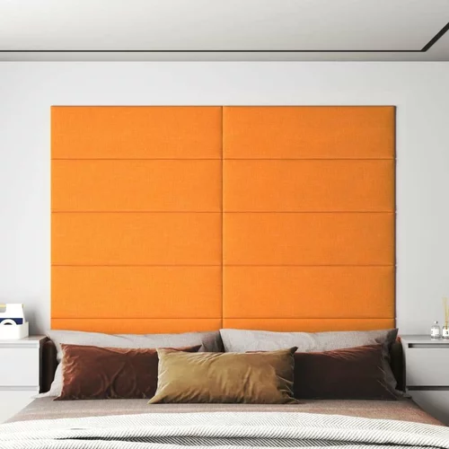  Zidne ploče od tkanine 12 kom svjetložute 90x30 cm 3 24 m²