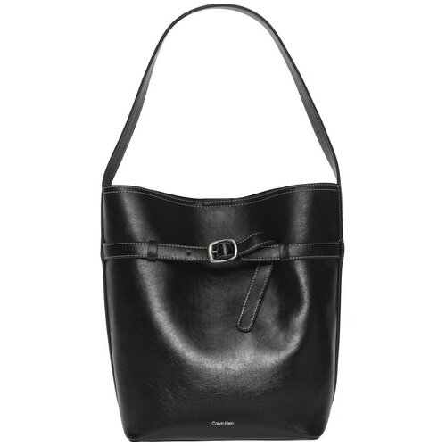 Calvin Klein Jeans Torbe Lv04f3551g Buckle Medium Bucket Črna Cene
