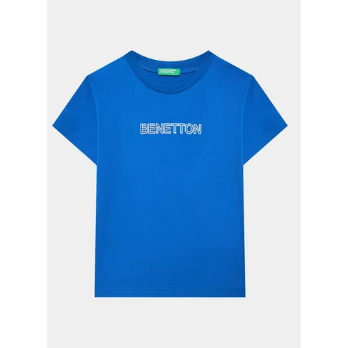 United Colors Of Benetton Majica 3096C10D5 Modra Regular Fit