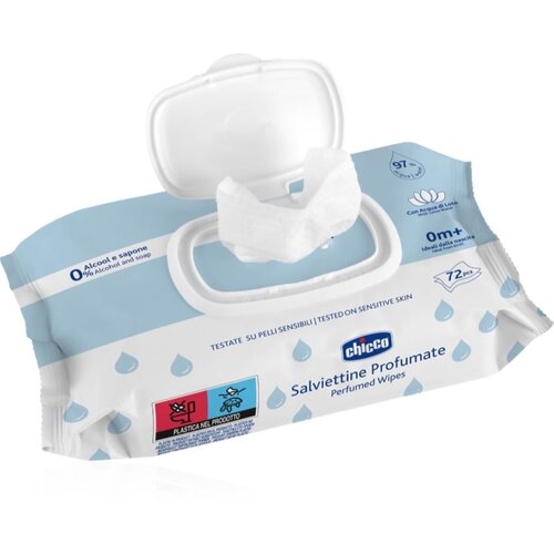Chicco Perfumed Wipes 0m+ vlažne maramice za djecu blagog mirisa 16 kom Slike