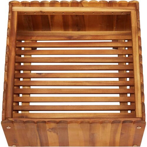  Vrtna posuda za sadnju od masivnog bagremovog drva 50x50x25 cm Slike