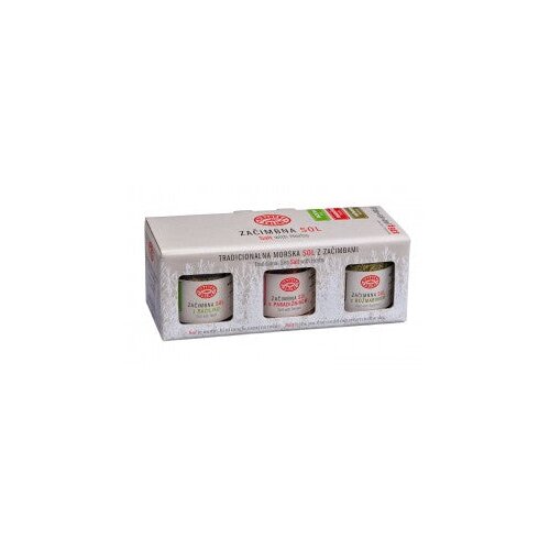 SOLINE Pridelava soli d.o.o. Set treh začimbnih soli - rožmarin (40g), paradžnik (55 g), bazilika (40 g) Cene