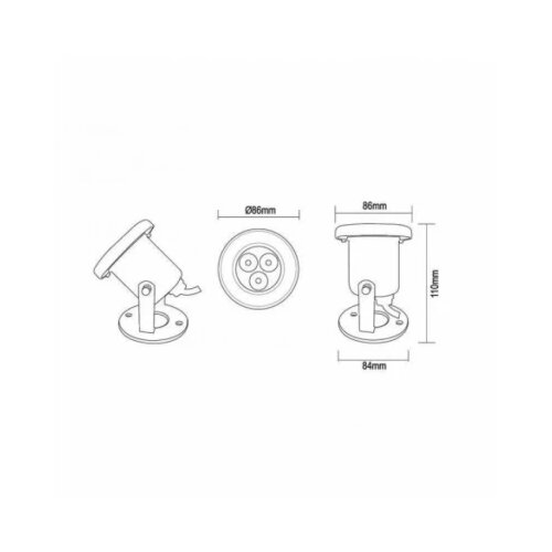  LED SPOT HX-UW85-9W RGB Cene