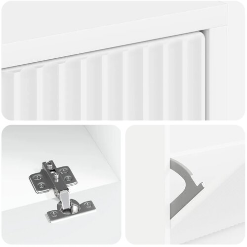  Ormar za cipele ARNHEM 78 x 24 x 103 cm Konstruirano drvo - Bijela Slike