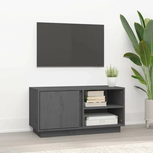 TV omarica siva 80x35x40,5 cm trdna borovina, (20730373)
