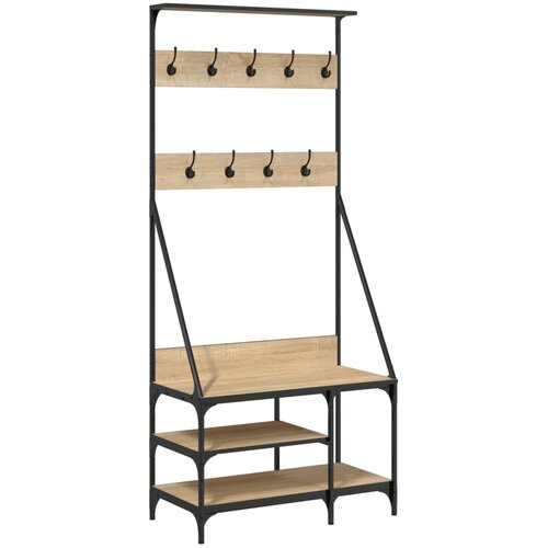 Maison Chic Regal za oblačila s prostorom za čevlje - Polica za čevlje son. hrast 80x40x184 cm, (21777411) Slike