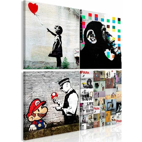  Slika - Banksy Collage (4 Parts) 90x90