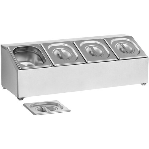 Royal Catering Razstavno stojalo za catering posode 4 x GN1/6 + 4 x posode, (21389522) Cene