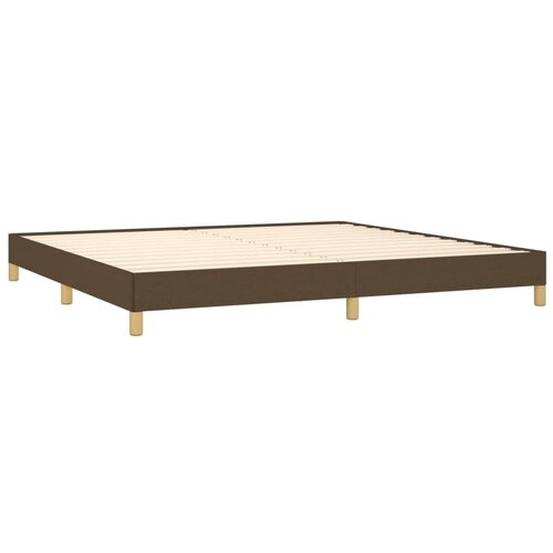  Okvir za krevet bez madraca tamnosmeđi 200x200 cm od tkanine Slike