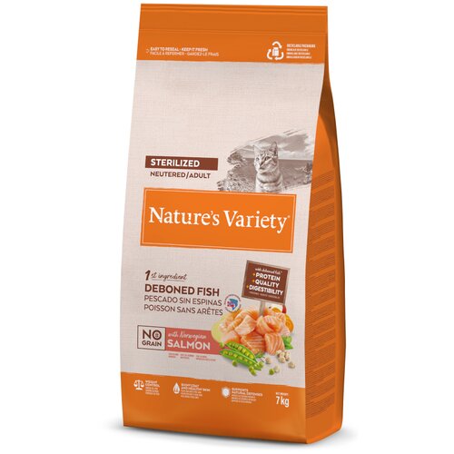  1 kg gratis! 7 kg Nature's Variety - No Grain Sterilized Adult norveški losos Cijene