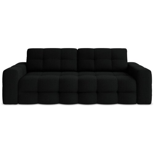Makamii Crna sklopiva sofa od boucl&amp;eacute; tkanine 255 cm Milu &amp;ndash; Slike