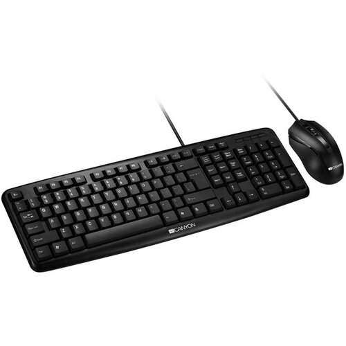Canyon SET-1 EN/AD Keyboard+Mouse Wired Black Cijene