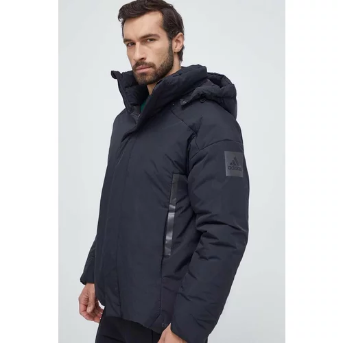 Adidas Pernata jakna za muškarce, boja: crna, za zimu, oversize